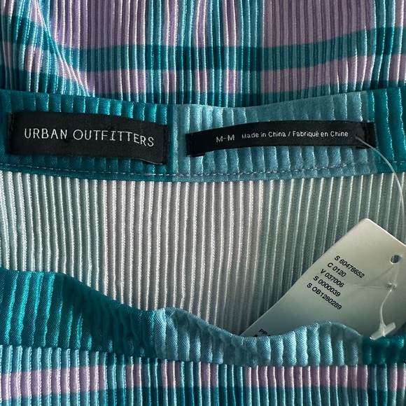Urban Outfitters Plaid and Ribbed Swingy Women's Skirt in Purple and Teal - Picture 4 of 6